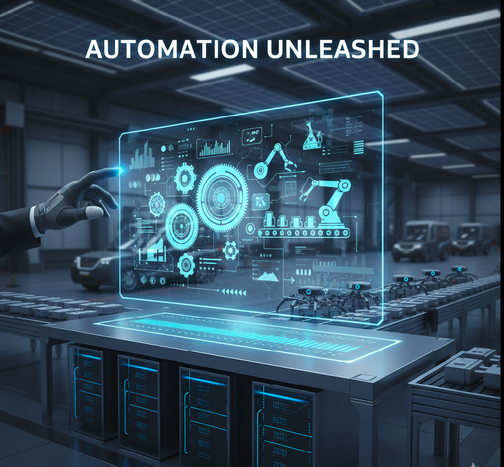Industrial robotic arm automating factory processes